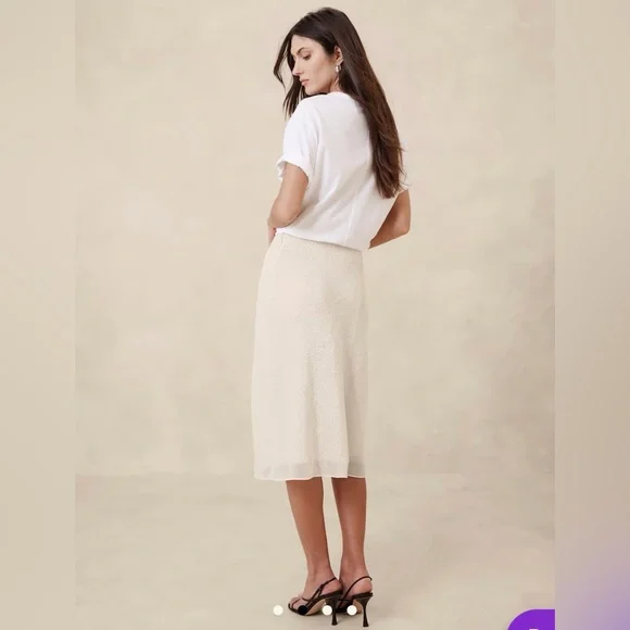 Banana Republic Skirts Banana Republic Bianca Ivory Sequin